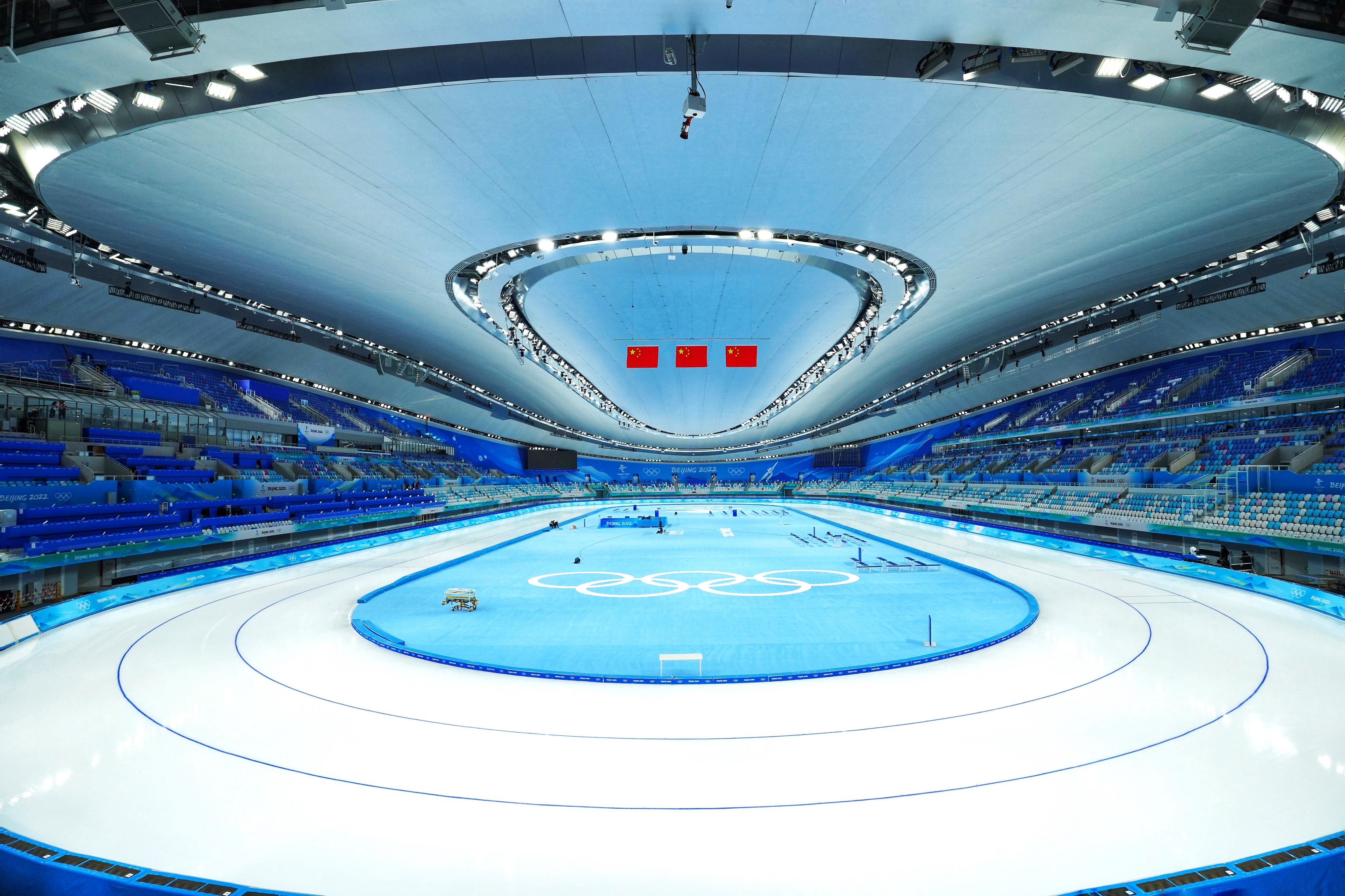 △國家速滑館，2022年1月4日，習(xí)近平總書記到這里調(diào)研。(圖/總臺(tái)國廣記者李晉拍攝)