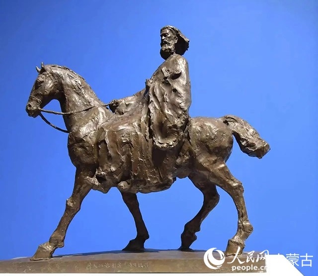 吳為山作品《馬可波羅》。人民網(wǎng)記者 富麗娟攝