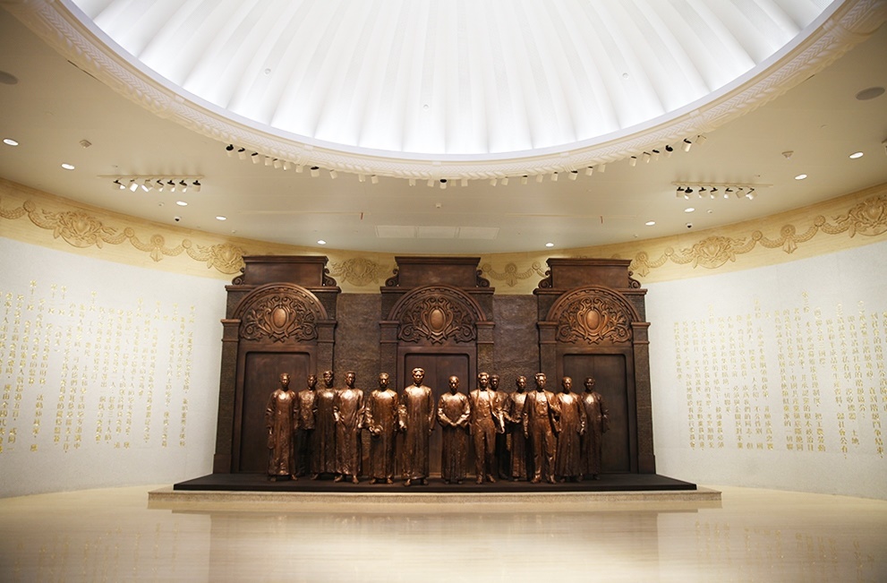 中共一大紀念館序廳。人民網記者 楊文全攝