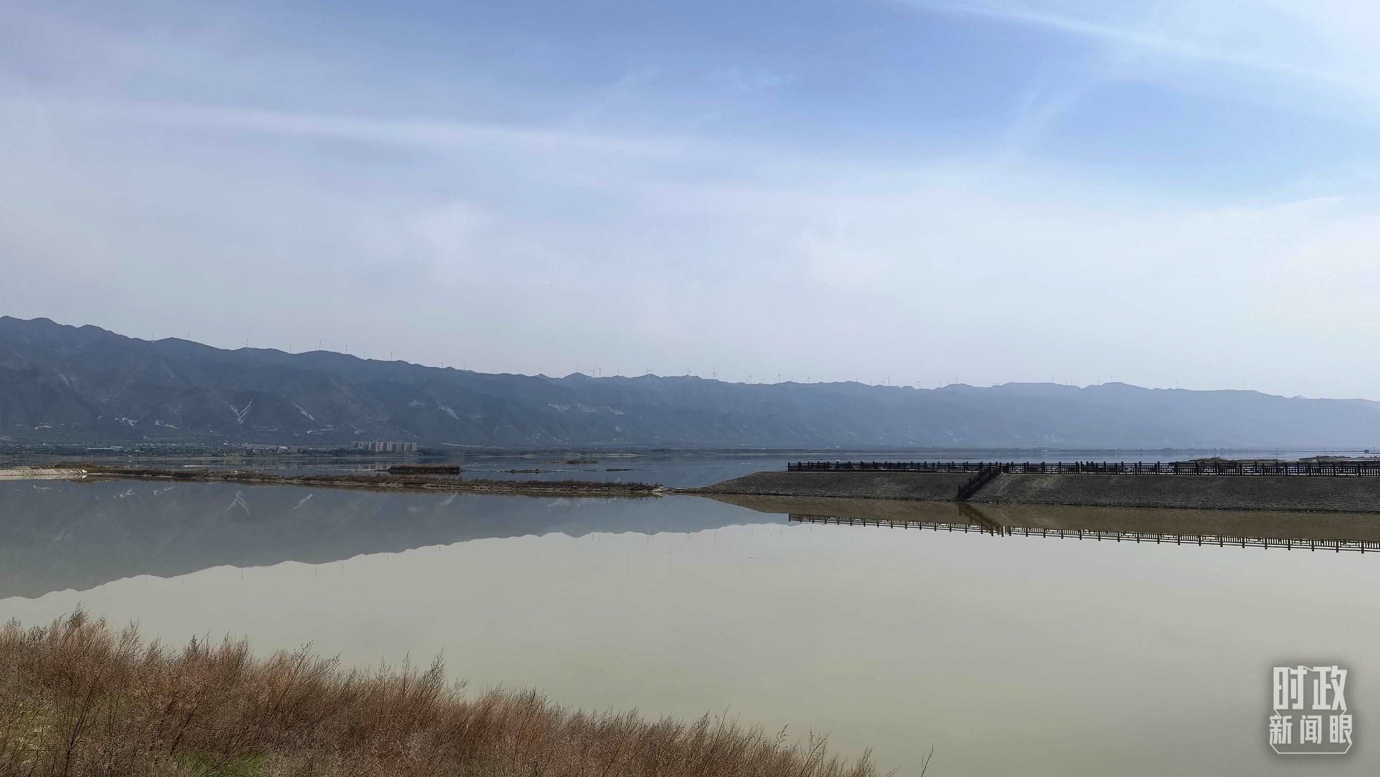 △運城鹽湖。（總臺央視記者馬亞陽拍攝）