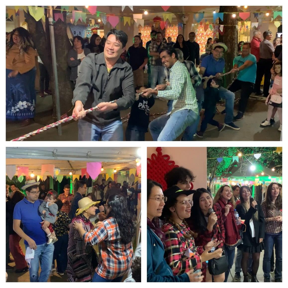 參與者在活動(dòng)中體驗(yàn)巴西豐收節(jié)文化元素。（圣保羅州立大學(xué)孔子學(xué)院供圖）