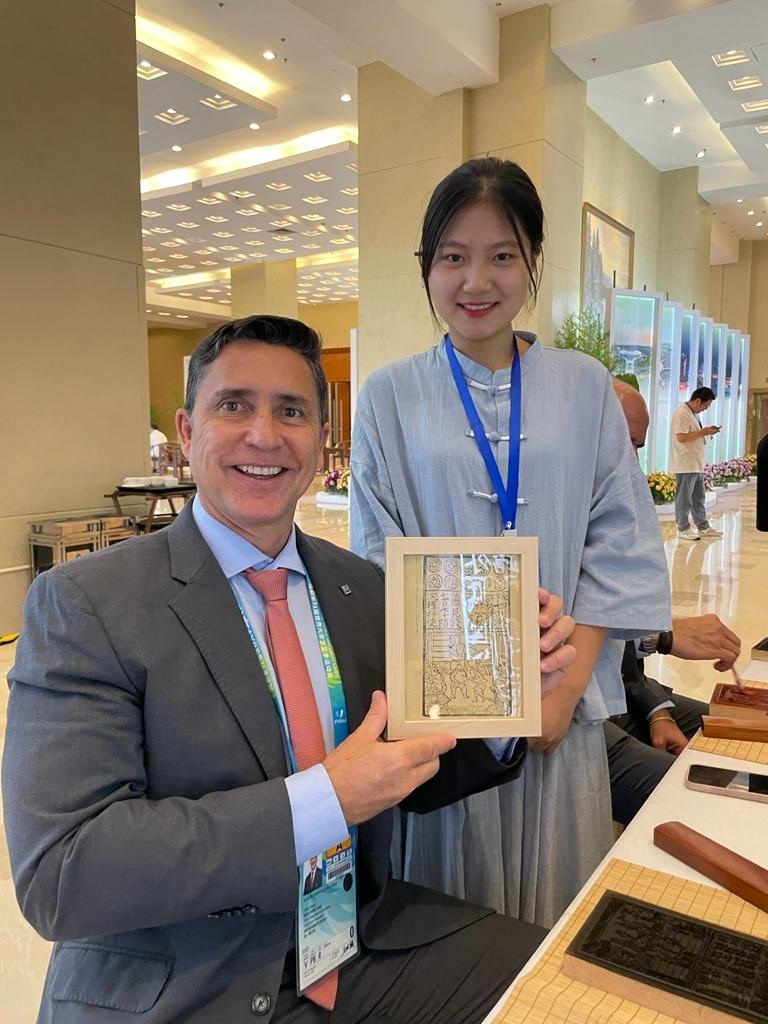 巴西大學(xué)生體育聯(lián)合會主席盧西亞諾·卡布拉爾。受訪者供圖