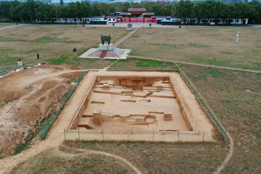 2022年河南安陽市殷墟商王陵區(qū)第三地點發(fā)掘現(xiàn)場（資料照片）。新華社發(fā)