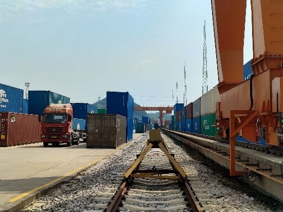 廣州東部公鐵聯(lián)運(yùn)樞紐（增城西站）。人民網(wǎng) 王雅蝶攝