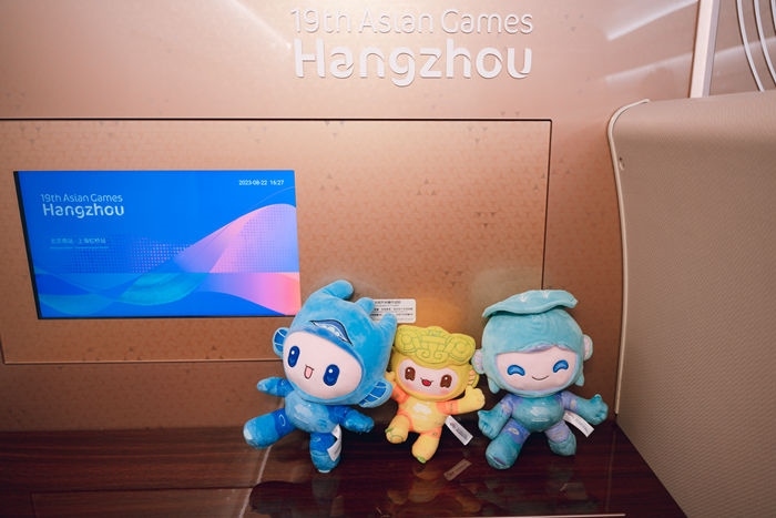 亞運會吉祥物。上海鐵路局融媒體中心供圖