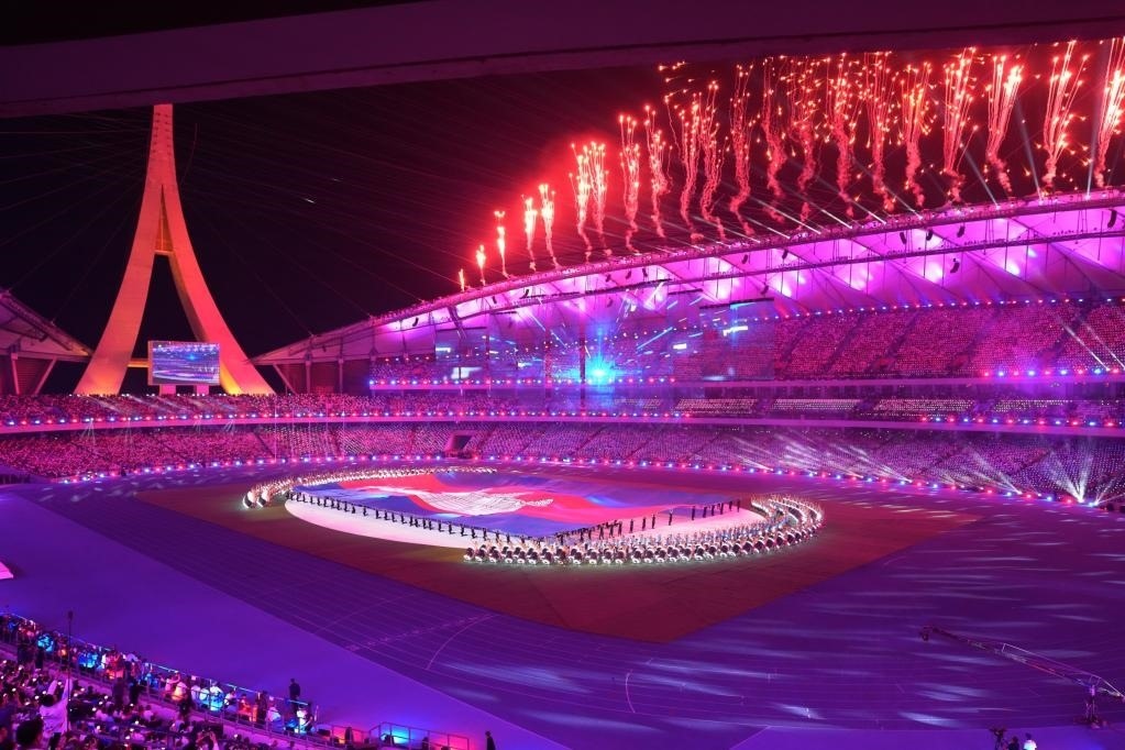 5月5日，第32屆東南亞運動會在柬埔寨首都金邊的國家體育場開幕。