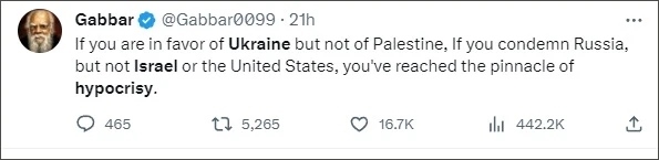 巴以爆發(fā)新沖突后，他再指西方“雙標”