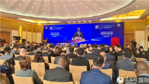 塞內(nèi)加爾駐華大使致辭。人民網(wǎng)記者 萬宇攝