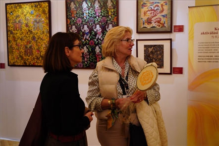 游客觀賞。布達(dá)佩斯中國文化中心供圖