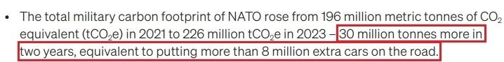 看看北約的“碳足跡”，就知道西方的氣候承諾有多扯