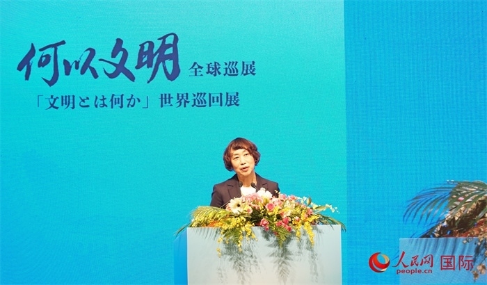 中央廣播電視總臺副臺長邢博致辭。人民網(wǎng) 蔣曉辰攝