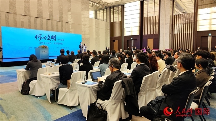 “何以文明”全球巡展?日本特展啟動儀式現(xiàn)場。人民網(wǎng) 蔣曉辰攝