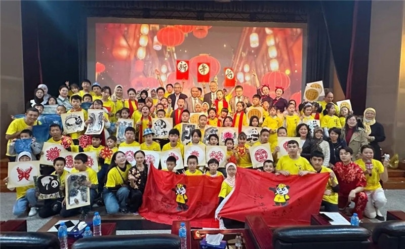 圖為2023“中華文化大樂園—埃及開羅營”閉幕式活動現(xiàn)場。主辦方供圖