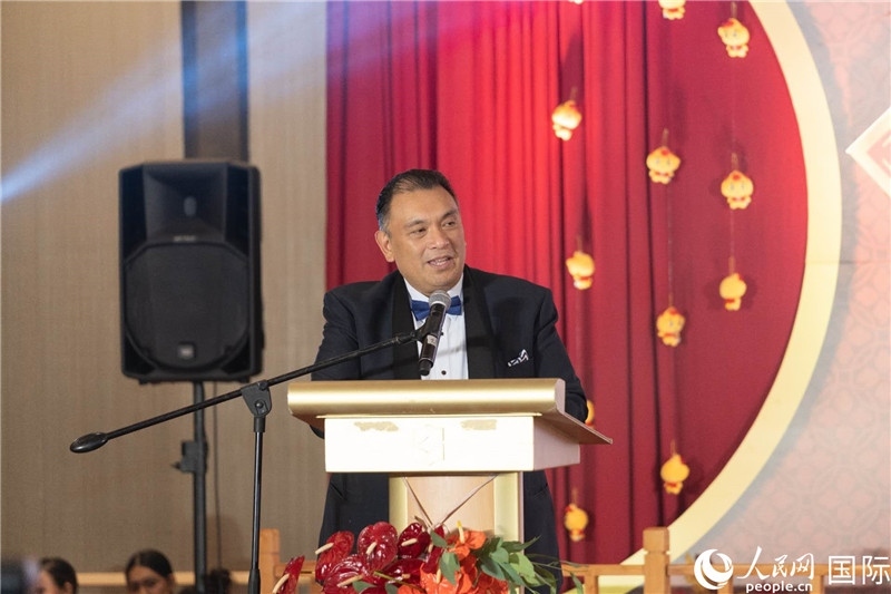 菲外交部副部長多明戈出席年會并致辭。人民網(wǎng)記者樊帆 攝