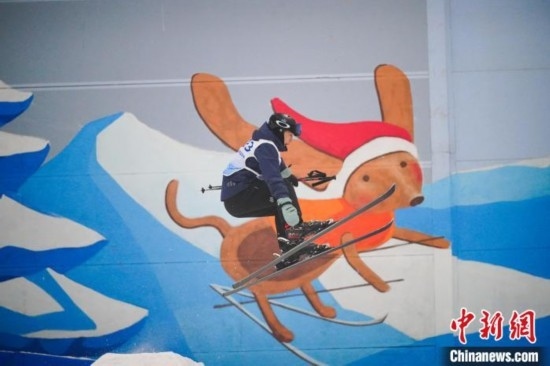 12月22日，云南省第一屆冬季運(yùn)動(dòng)會(huì)在昆明開幕。圖為選手在公開組男子自由式滑雪雪上技巧比賽中。中新社記者 劉冉陽 攝
