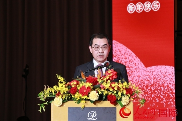 中國(guó)駐日本大使吳江浩致辭。人民網(wǎng) 許可攝