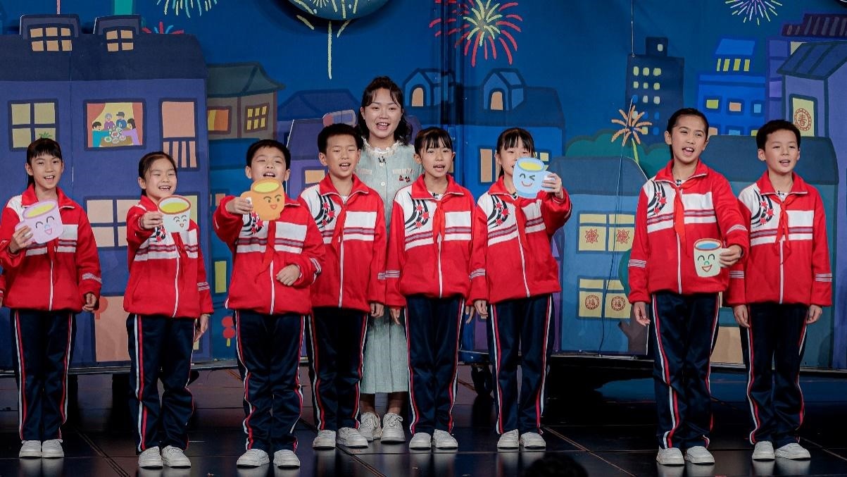 湖南省懷化市會同縣粟裕希望小學田野詩班彩排現(xiàn)場。主辦方供圖