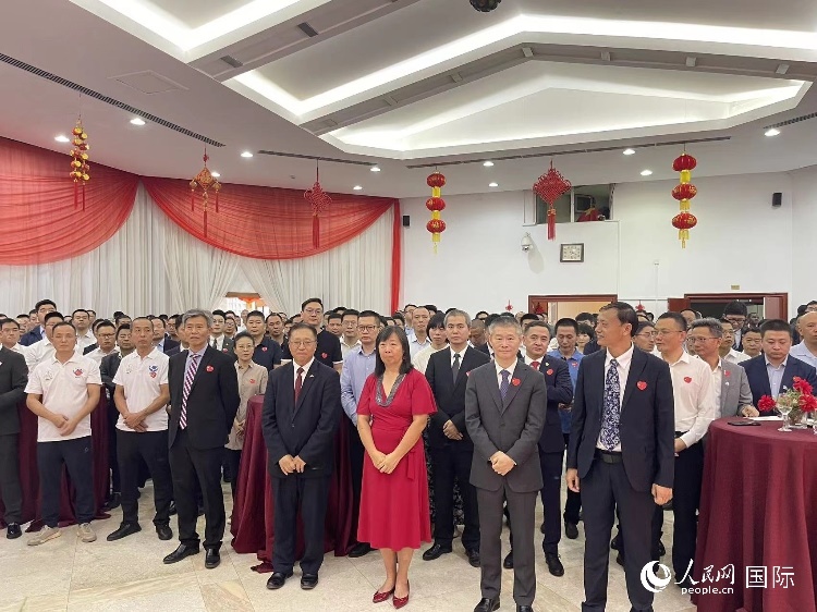 駐尼日利亞使館春節(jié)招待會(huì)現(xiàn)場(chǎng)。人民網(wǎng)記者 姜宣攝