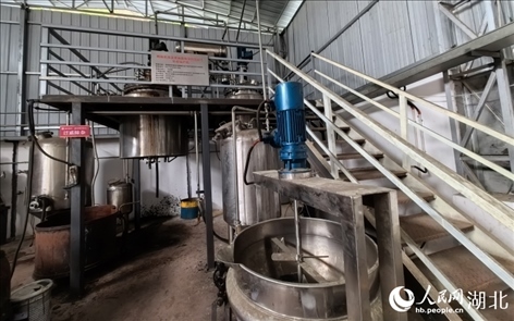 壩漆工業(yè)化量產(chǎn)設(shè)備。人民網(wǎng)記者 周雯攝