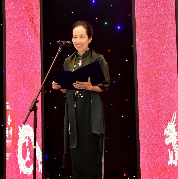 中國(guó)駐阿拉木圖總領(lǐng)事蔣薇致辭。中國(guó)駐阿拉木圖總領(lǐng)館供圖