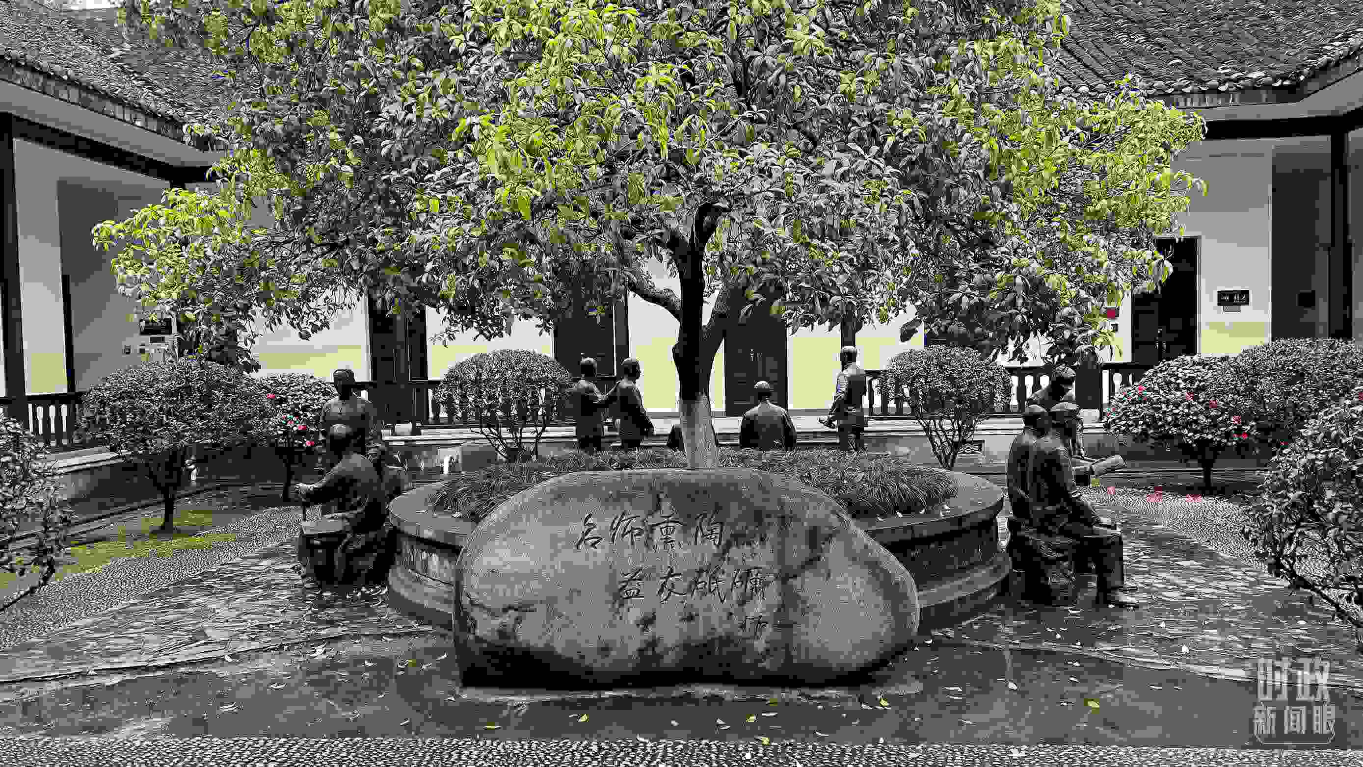 △湖南第一師范學(xué)院（城南書院校區(qū)）。（總臺央視記者覃思拍攝）