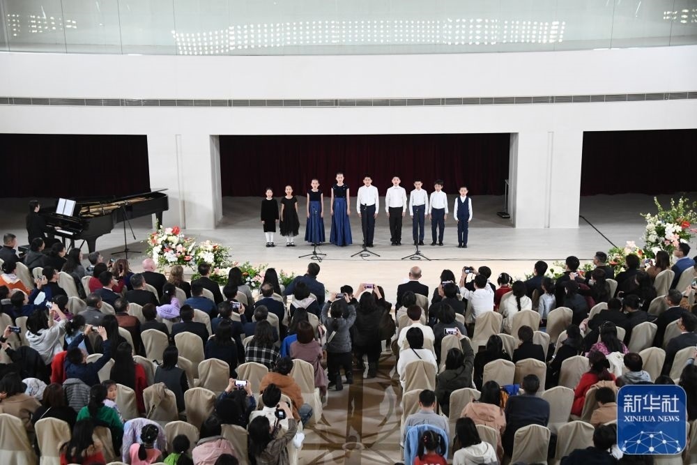 3月21日，金融街童聲合唱團(tuán)在音樂會上演出。新華社記者 任超 攝