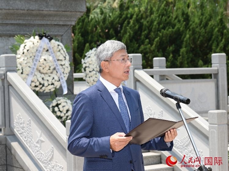 陳海大使發(fā)表致辭。人民網(wǎng)記者 謝佳君攝