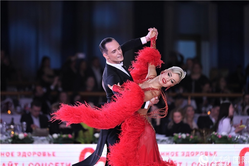第五屆“克里姆林宮杯”國(guó)標(biāo)舞錦標(biāo)賽現(xiàn)場(chǎng)。于子恒攝
