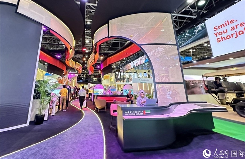 阿聯(lián)酋沙迦展臺(tái)。人民網(wǎng)記者管克江攝