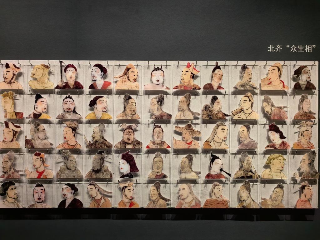 太原北齊壁畫博物館從山西北朝壁畫中提取人物元素展現(xiàn)當(dāng)時(shí)民族融合、文化交流。太原北齊壁畫博物館供圖