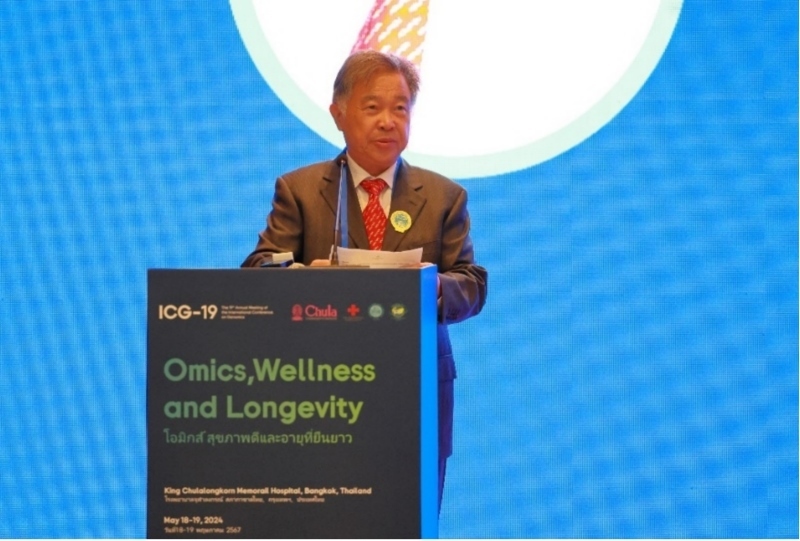 朱拉隆功大學醫(yī)學院副院長沃拉蘇克·肖特勒蘇克發(fā)表主旨演講。主辦方供圖