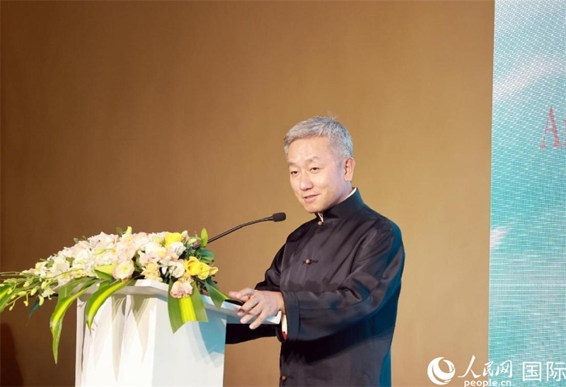 張益明大使致辭。人民網(wǎng)記者 管克江攝