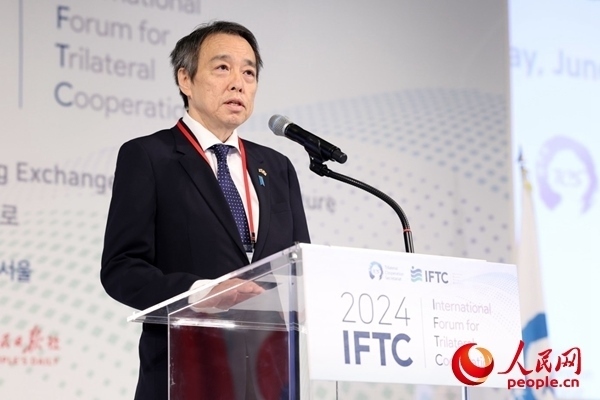 日本駐韓國(guó)大使水島光一致辭。主辦方供圖