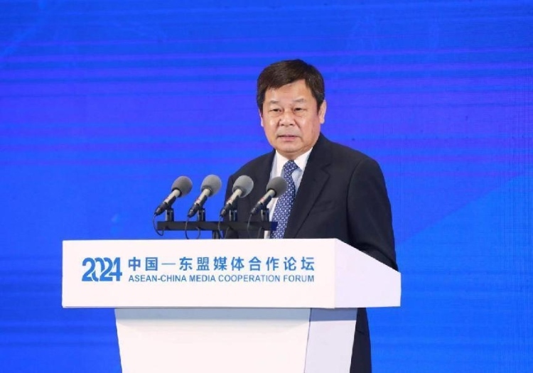 杜占元致辭。中國外文局供圖