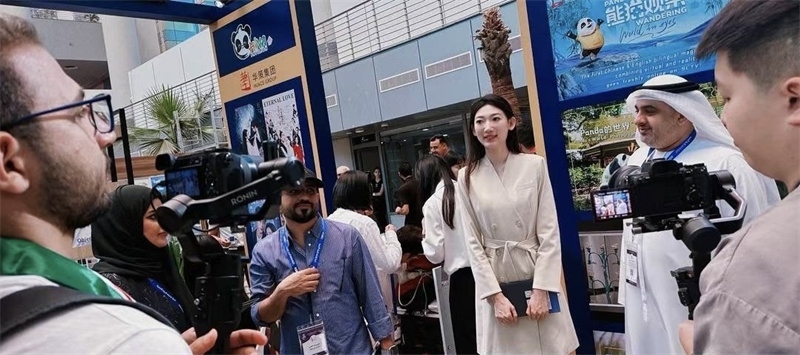 中國(guó)聯(lián)合展臺(tái)引發(fā)阿拉伯媒體關(guān)注。主辦方供圖
