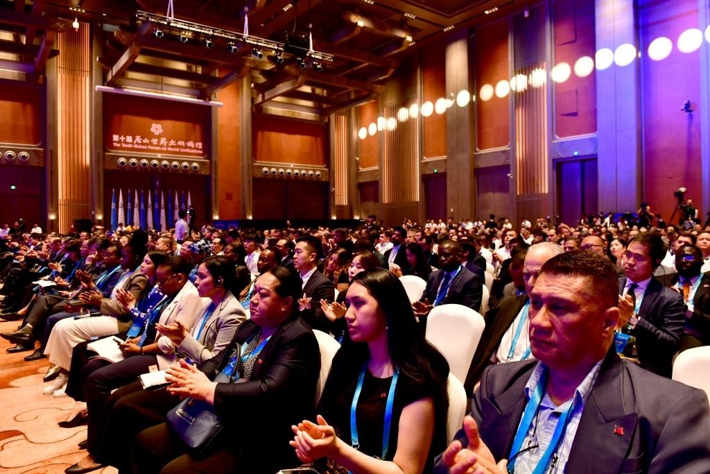 與會(huì)嘉賓出席第十屆尼山世界文明論壇。新華社記者 郭緒雷 攝