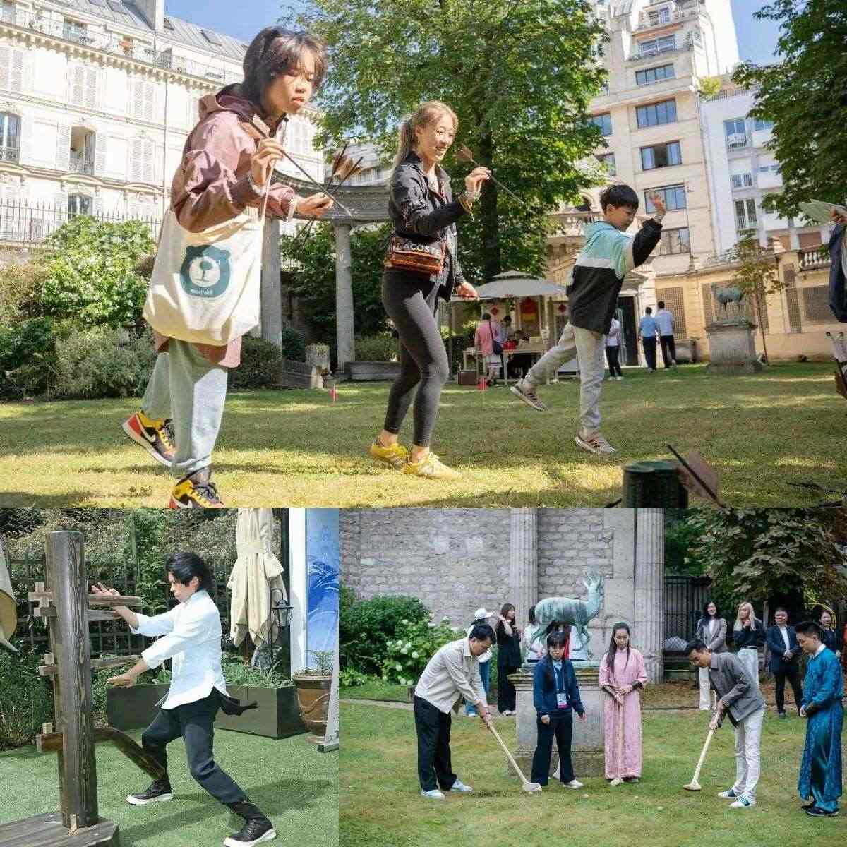 中國傳統(tǒng)體育項目互動體驗區(qū)樂趣橫生?！爸袊摇惫﹫D