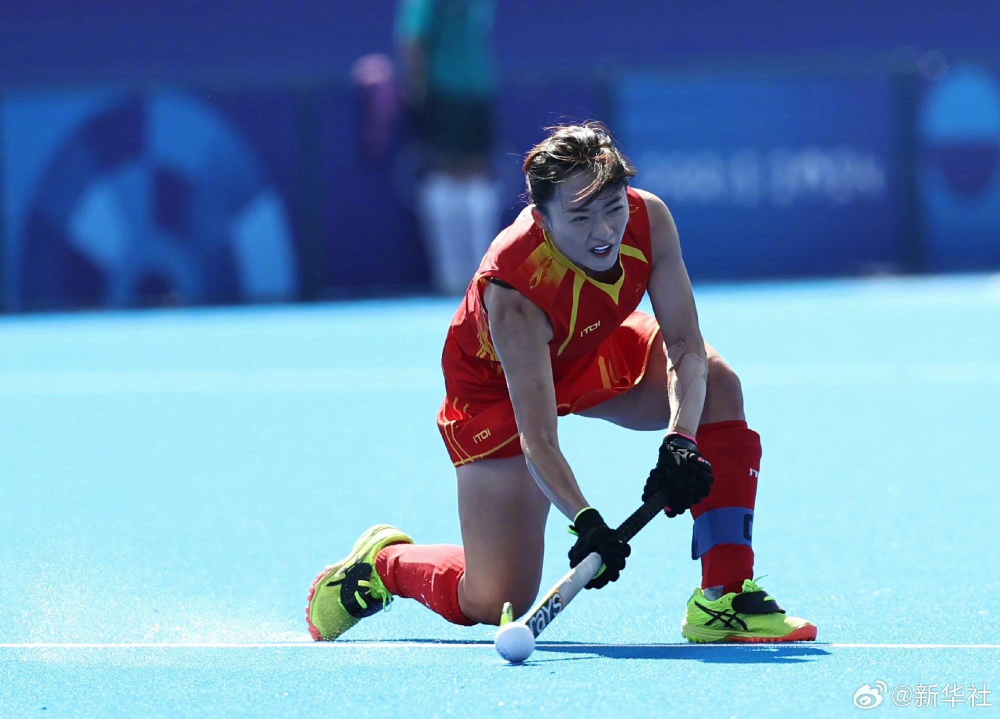 巴黎奧運會上，中國女子曲棍球隊在賽場揮灑汗水