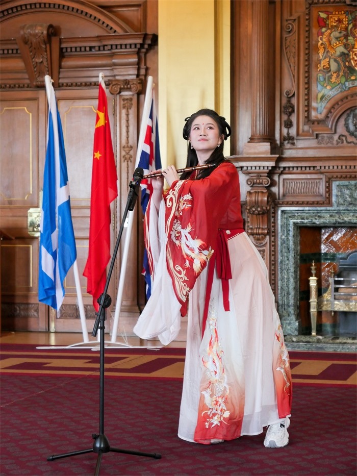 《長(zhǎng)城魂》在愛(ài)丁堡市政廳演出。主辦方供圖