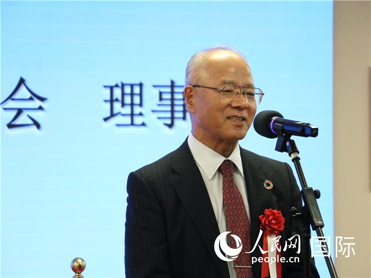 日中協(xié)會理事長瀨野清水致辭。人民網(wǎng) 許可攝
