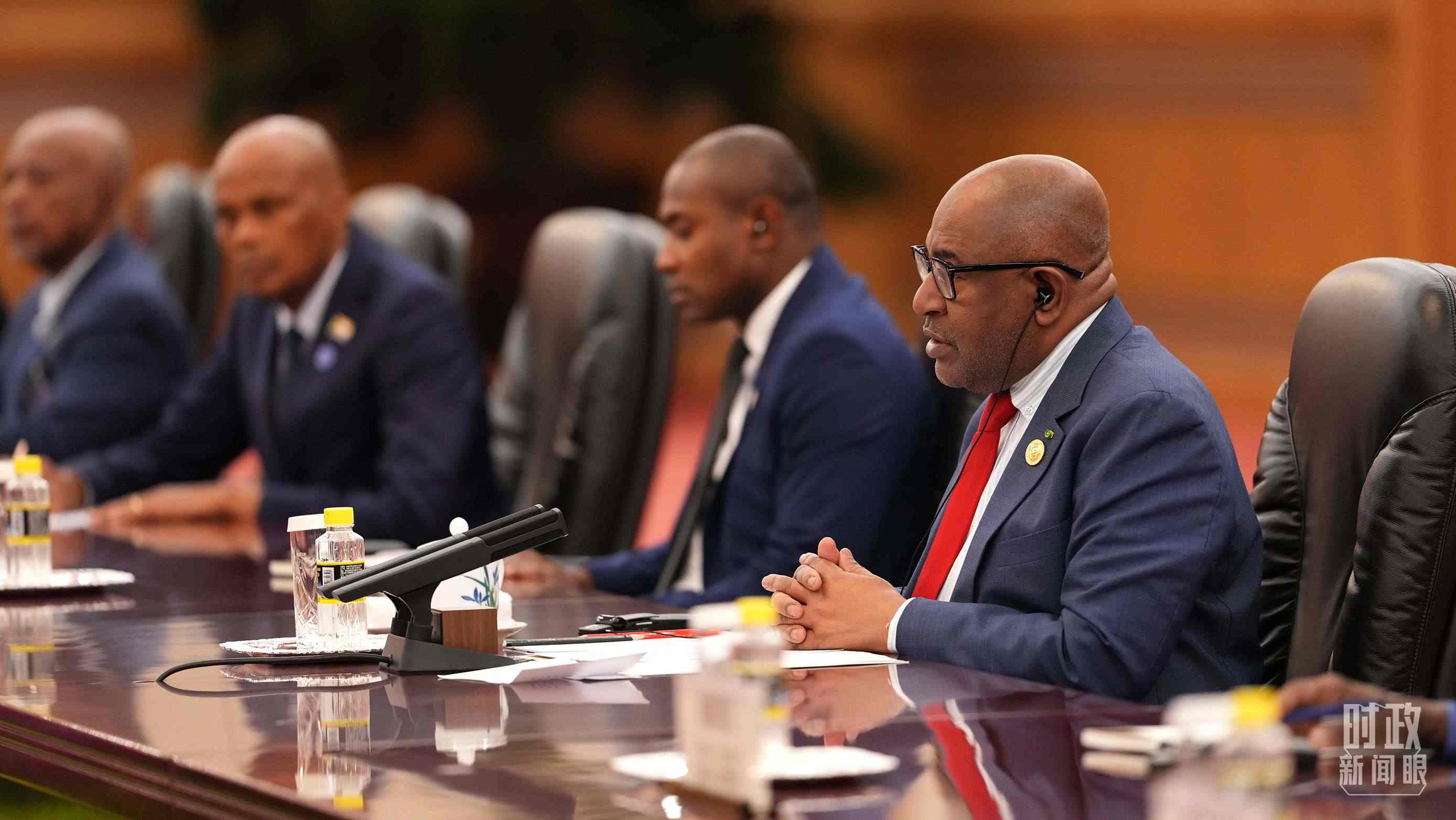 △科摩羅總統(tǒng)阿扎利。（總臺記者李晉拍攝）