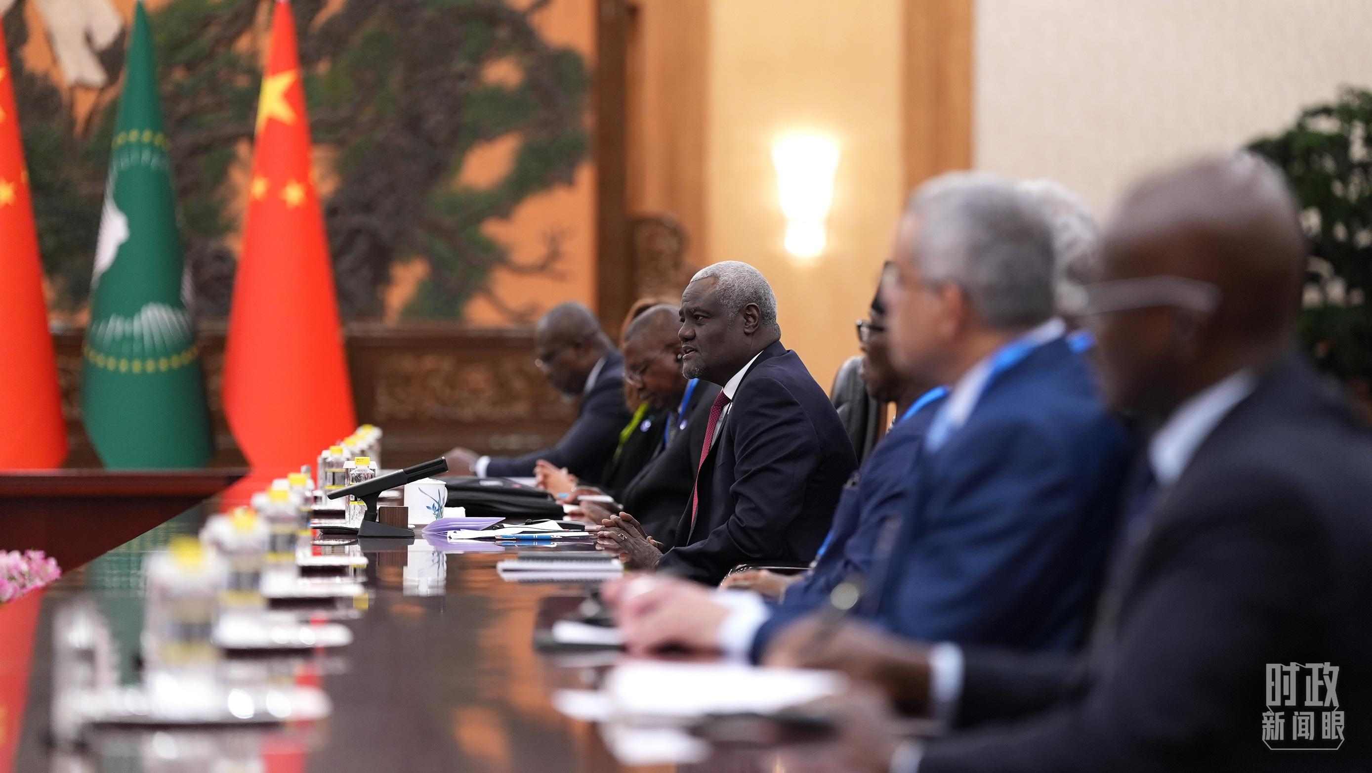  △正在參加會(huì)晤的非盟委員會(huì)主席。（總臺(tái)央視記者彭漢明拍攝）