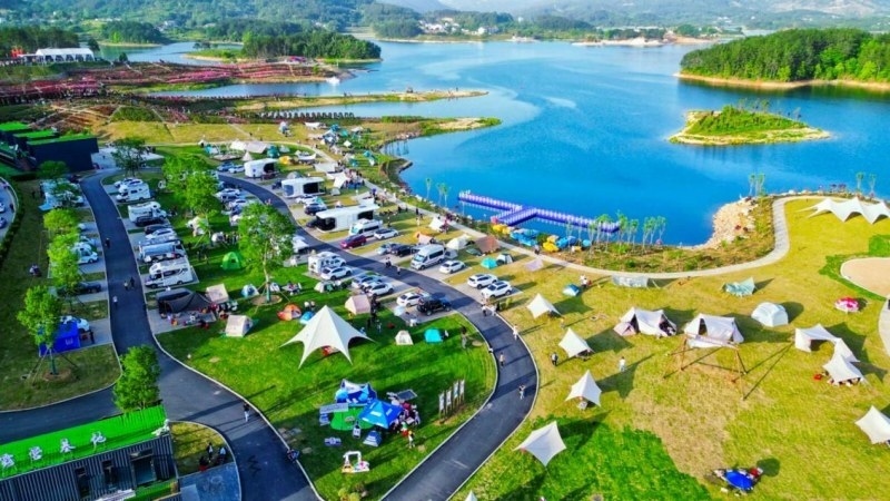 牛車河月亮灣露營(yíng)基地。受訪方供圖