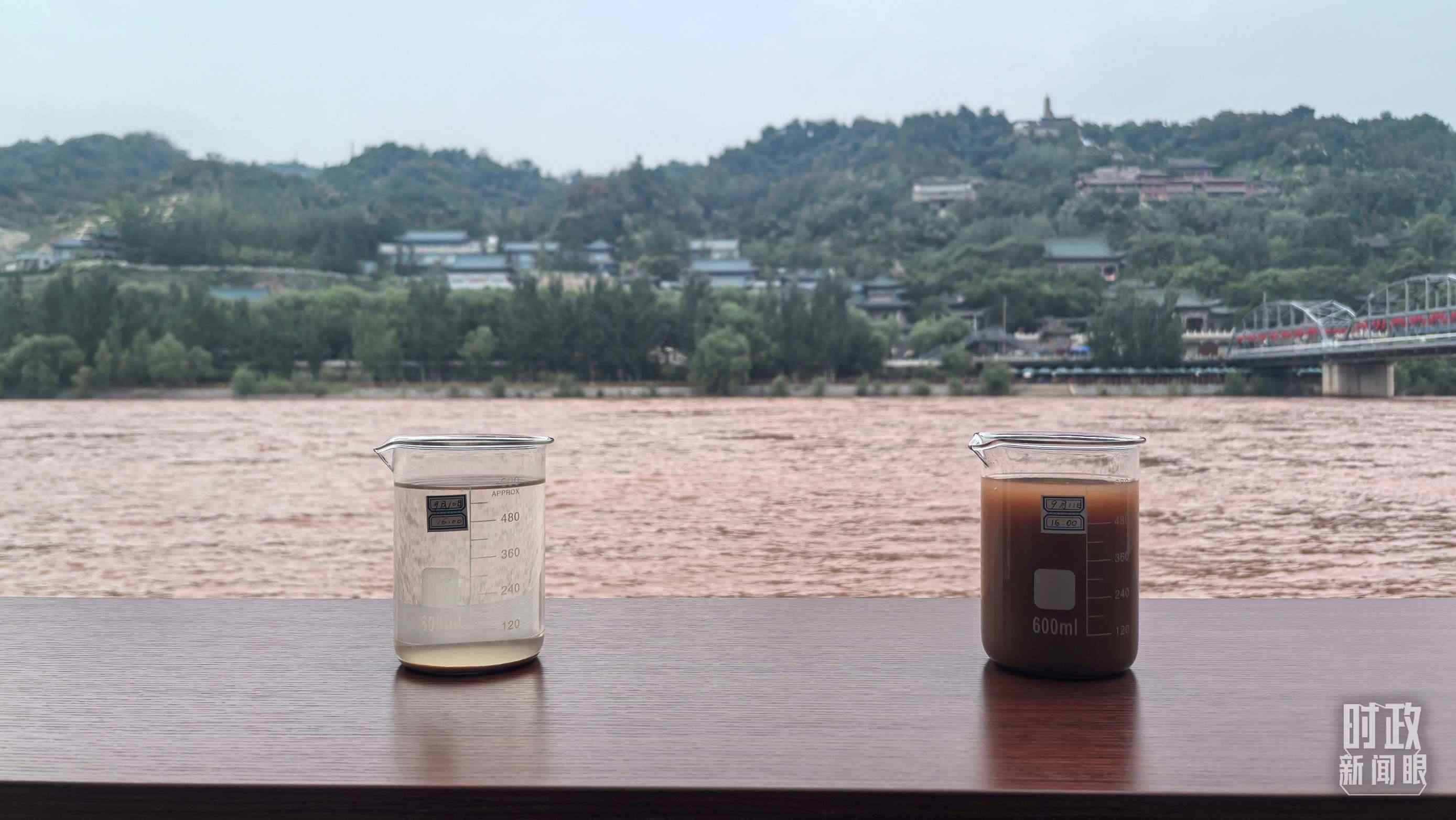 △黃河水質(zhì)監(jiān)測(cè)。（總臺(tái)央視記者陸泓宇拍攝）