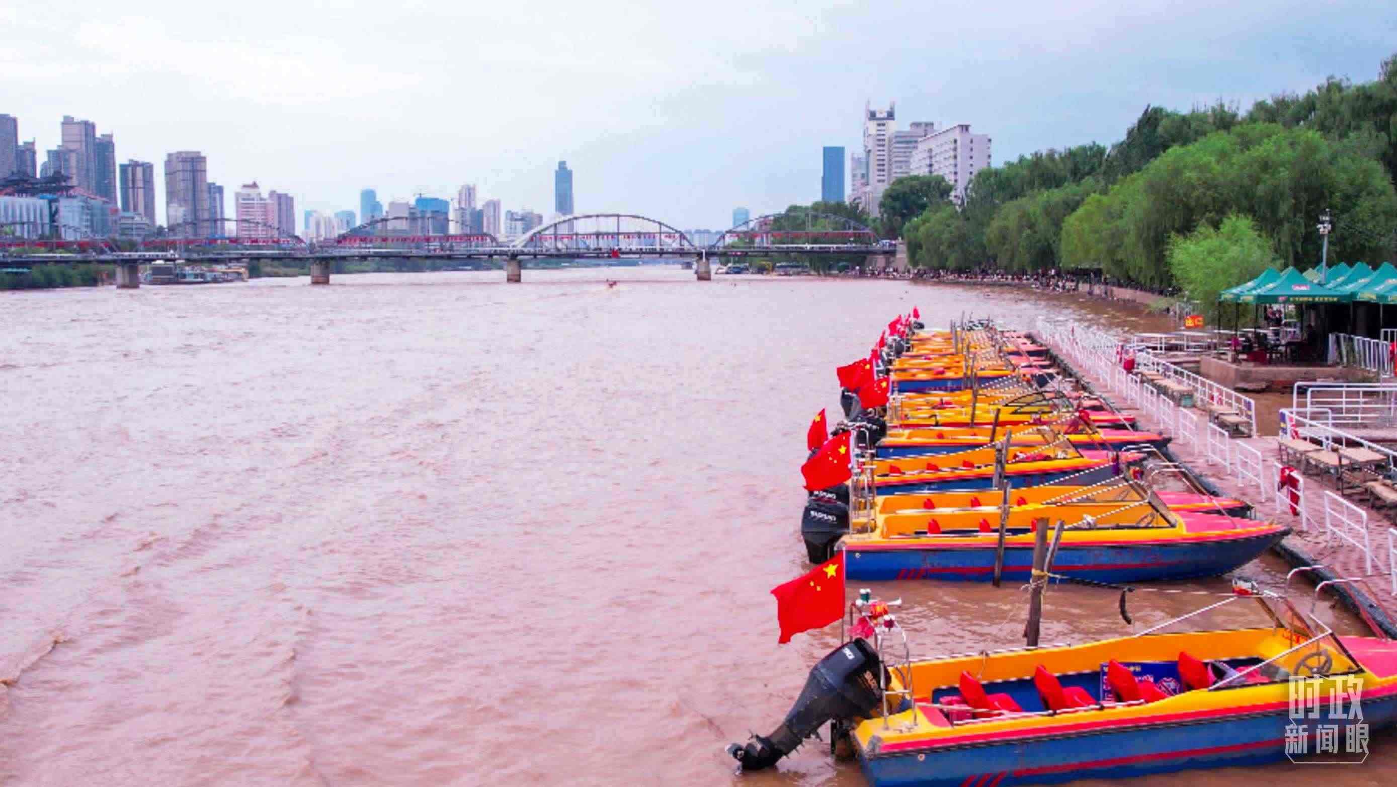 △黃河蘭州段。（總臺(tái)記者張吉瑞拍攝）