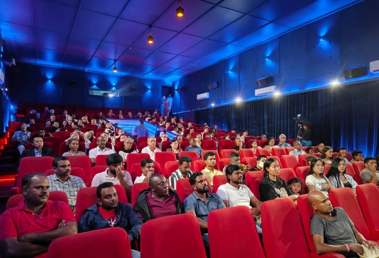 塞舌爾首屆中國電影節(jié)開幕式現(xiàn)場。林育楠 攝