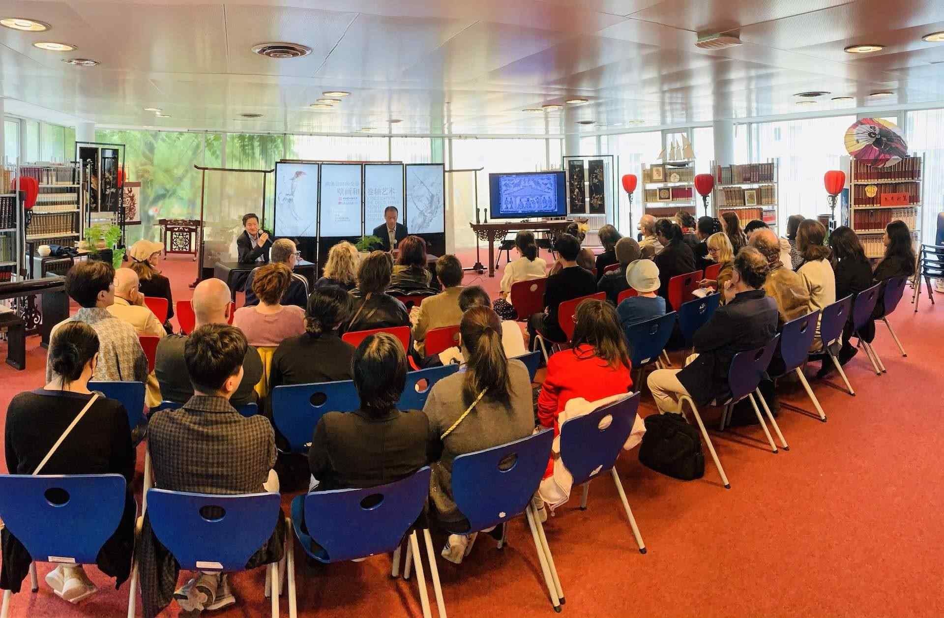 “絲路丹青——絲綢之路沿線壁畫傳摹展”在巴黎中國文化中心隆重開幕。中國藝術(shù)研究院供圖