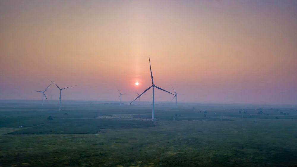 內(nèi)蒙古通遼市238萬千瓦風(fēng)電基地。（受訪者供圖）