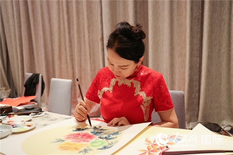 中國傳統(tǒng)文化展示。人民網(wǎng)記者任皓宇攝