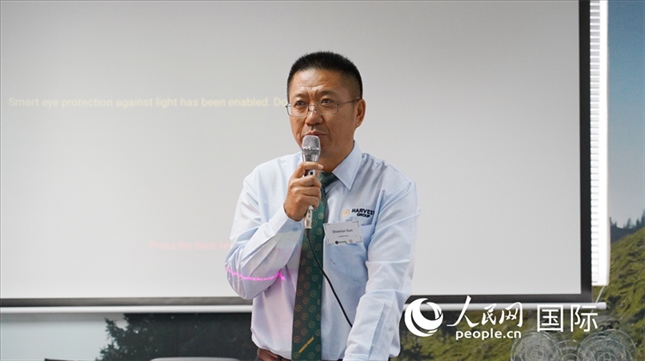 碩豐集團(tuán)董事長(zhǎng)孫曉棟發(fā)言。 人民網(wǎng) 張茜攝